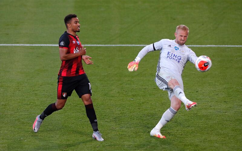 LEICESTER RATINGS: Kasper Schmeichel - 6: Goalkeeper got too cocky with his kicking and it was his mistake that allowed Bournemouth back into the game. EPA
