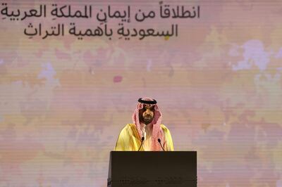 Saudi Minister of Culture Prince Badr bin Abdullah Al Saud inaugurated the World Heritage Committee in Riyadh. AFP