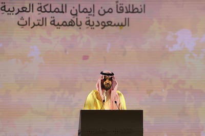 Saudi Minister of Culture Prince Badr bin Abdullah Al Saud inaugurated the World Heritage Committee in Riyadh. AFP