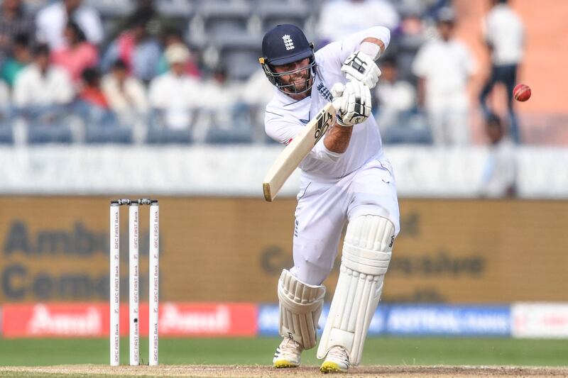 England's Ben Foakes plays a shot during his 108-run stand for the sixth wicket with Ollie Pope. AFP