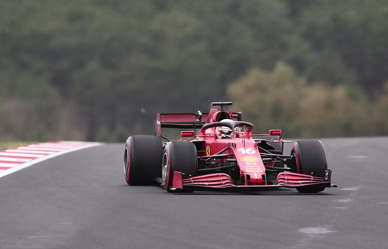 Charles Leclerc of Ferrari during qualifying at the Intercity Istanbul Park. EPA