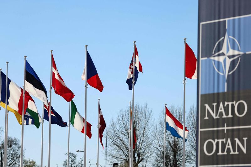 Finland's flag will be added to those of other member countries flying outside Nato headquarters in Brussels. AFP
