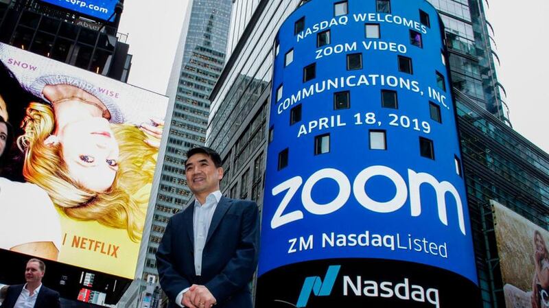 Eric Yuan, chief executive of Zoom, pictured in 2021. That year the company made more than $1 billion in profit. AFP