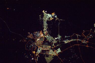 Japanese astronaut Koichi Wakata captured an image of Abu Dhabi from the International Space Station on January 31, 2023. Photo: Koichi Wakata Twitter