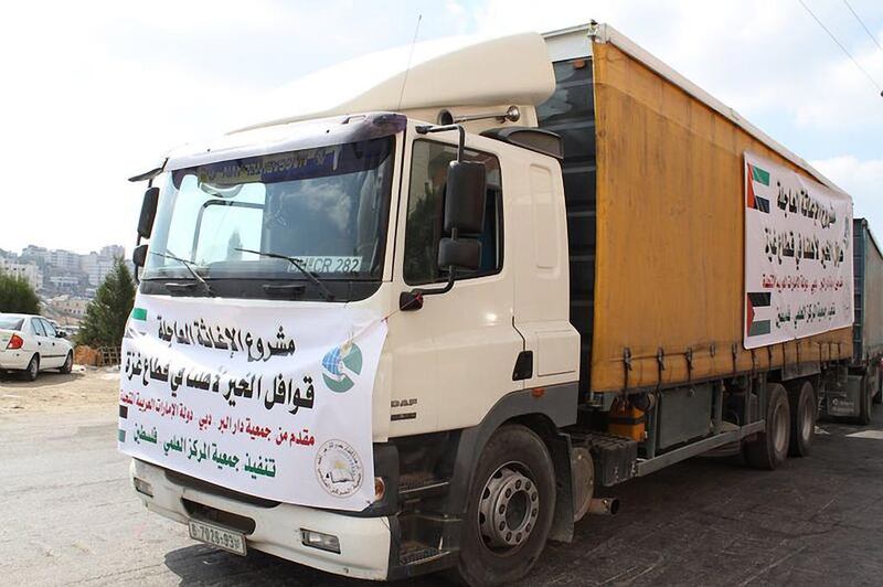 The Dar Al Ber Society has continued its humanitarian activities and reached out to the people of Gaza with more relief caravans. Courtesy Dar Al Ber Society
