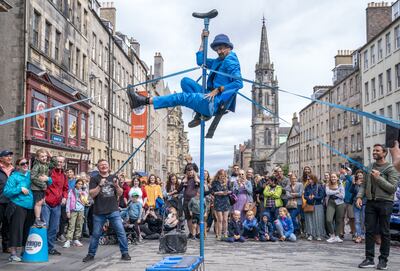 Edinburgh's Royal Mile plays host to regular street performances during the city's Festival Fringe. PA