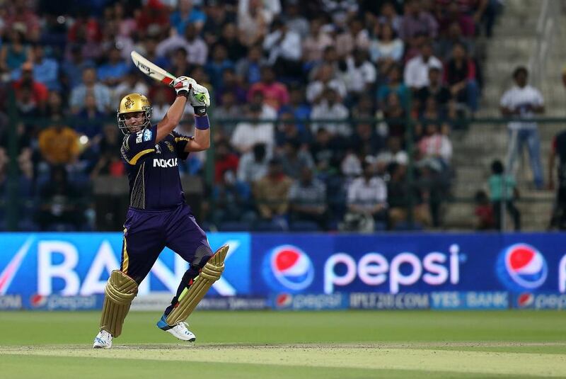 Kallis, meanwhile, kept the score ticking after the dismissal of Pandey, for 64, as Kolkata began to make an impact with the bat. Pawan Singh / The National