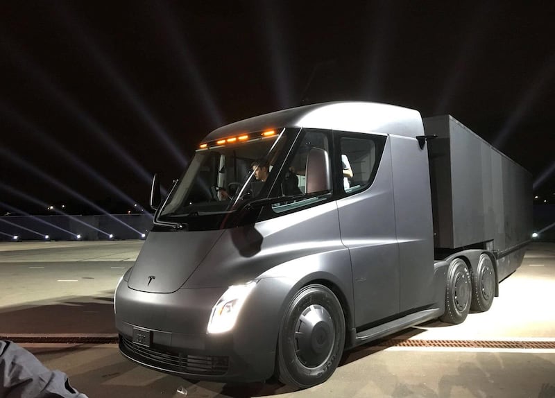Tesla's new electric lorry. Alexandria Sage / Reuters