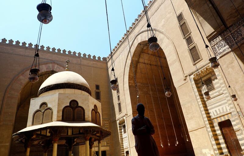 An Egyptian Muslim attends Friday prayers inside Al Sultan Hassan mosque during Ramadan in the old Islamic area of Cairo, Egypt May 17, 2019. Reuters