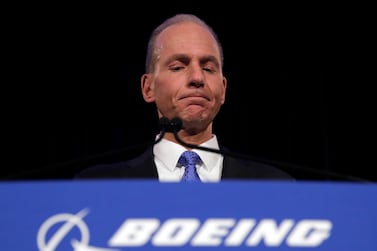 Boeing Chief Executive Dennis Muilenburg says the company made a “mistake” in handling a problematic cockpit warning system in 737 Max jets ahead of two deadly crashes of the top-selling plane. AP Photo