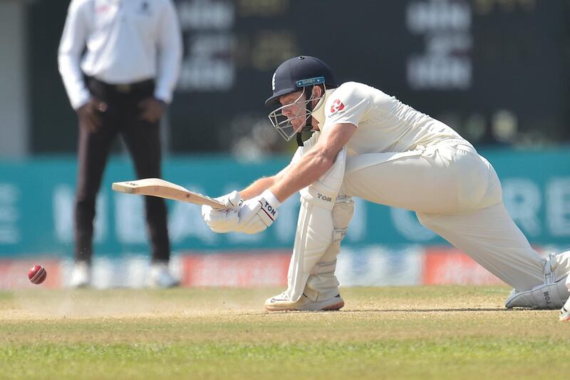 Jonny Bairstow plays a sweeps during Day 4 of second Test against Sri Lanka in Galle.