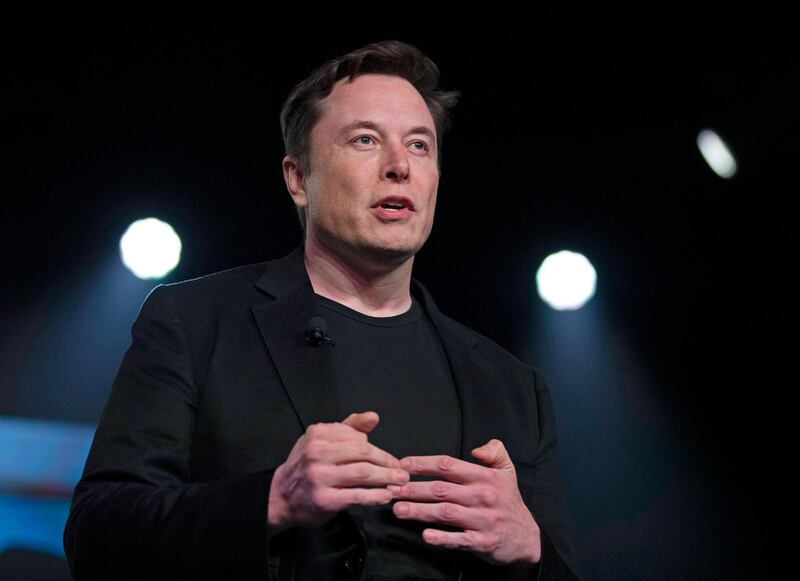 FILE - In this March 14, 2019, file photo, Tesla CEO Elon Musk speaks before unveiling the Model Y at Tesla's design studio in Hawthorne, Calif. Musk is going on trial for his troublesome tweets in a case pitting the billionaire against a British diver he allegedly dubbed a pedophile. (AP Photo/Jae C. Hong, File)
