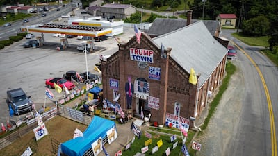 Trump Town USA is in an old church off the Virgil H Goode Highway in Virginia. Joshua Longmore / The National