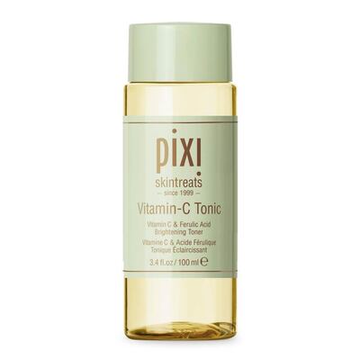 Pixi Vitamin-C Tonic is a lightweight skin toner, which aims to correct dark spots and brighten the complexion. Courtesy LookFantastic.ae 