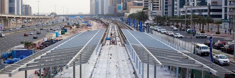 Dubai, United Arab Emirates, May 6, 2013:    Al Sufouh tramway in the marina area of Dubai on May 6, 2013. Christopher Pike / The National