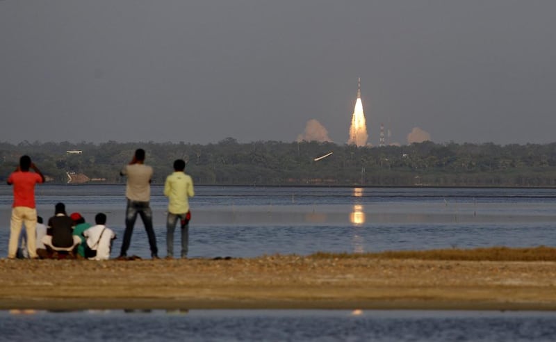 India's fourth navigational satellite, the PSLV-C27, being launched in Sriharikota, India on March 28, 2015. India is on it's way to becoming the fourth nation to launch its own satellite navigation system, with the Indian Regional Navigation Satellite System (IRNSS) due to be operational later in 2016. Arun Sankar K/AP Photo