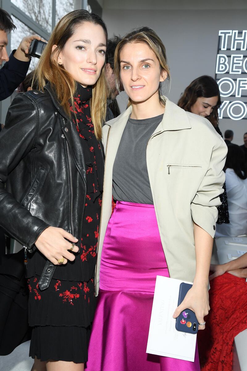 Sofia Sanchez de Betak and Gaia Repossi attend the Valentino show (Photo by Pascal Le Segretain/Getty Images)