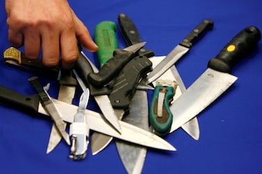 There were 43,516 knife crime offences in the 12 months in England and Wales to the end of March 2019, the highest number since comparable records began and up 80 per cent from the lowest on record, 23,945 in the year ending March 2014. REUTERS