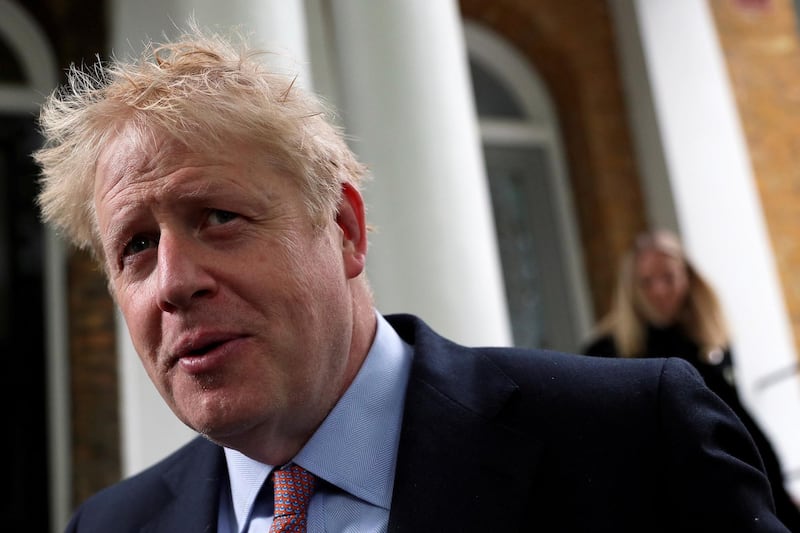 FILE PHOTO: PM hopeful Boris Johnson leaves his home in London, Britain, June 17, 2019. REUTERS/Hannah Mckay/File Photo