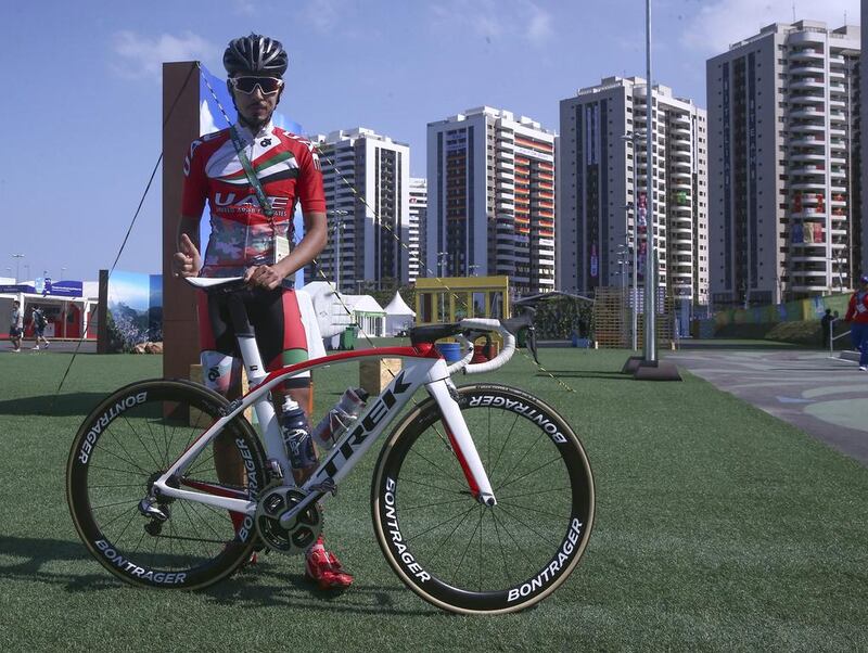 Yousif Mirza of the UAE who will compete in cycling events during the Olympic games in Rio de Janeiro. Wam