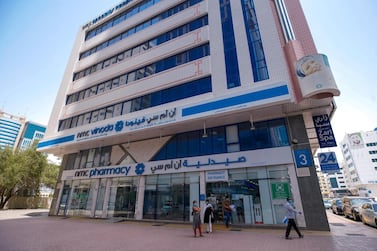 Abu Dhabi, United Arab Emirates, May 25, 2020. The NMC Pharmacy along the Zayed The First Street, Abu Dhabi. Victor Besa / The National Section: Standalone / Stock