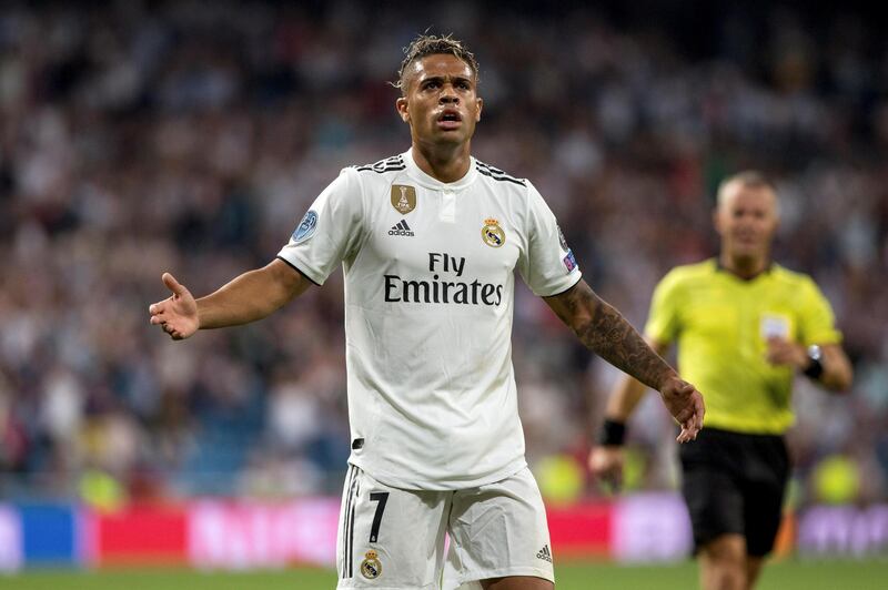 epa08570508 (FILES) File photo dated on 19 September 2018 of Real Madrid's Mariano jubilates a goal during the UEFA Champions League first round groups phase match between Real Madrid and AS Roma at the Santiago Bernabeu stadium, in Madrid. Forward Mariano Diaz tested positive for coronavirus, announced the club on 28 July 2020.  EPA/Rodrigo Jimenez