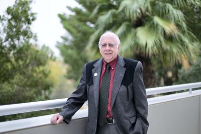 DUBAI, UNITED ARAB EMIRATES - March 26 2019.

 Dr. Merle Jensen, a hydroponics and soilless-growing pioneer.

 (Photo by Reem Mohammed/The National)

Reporter: 
Section:  NA