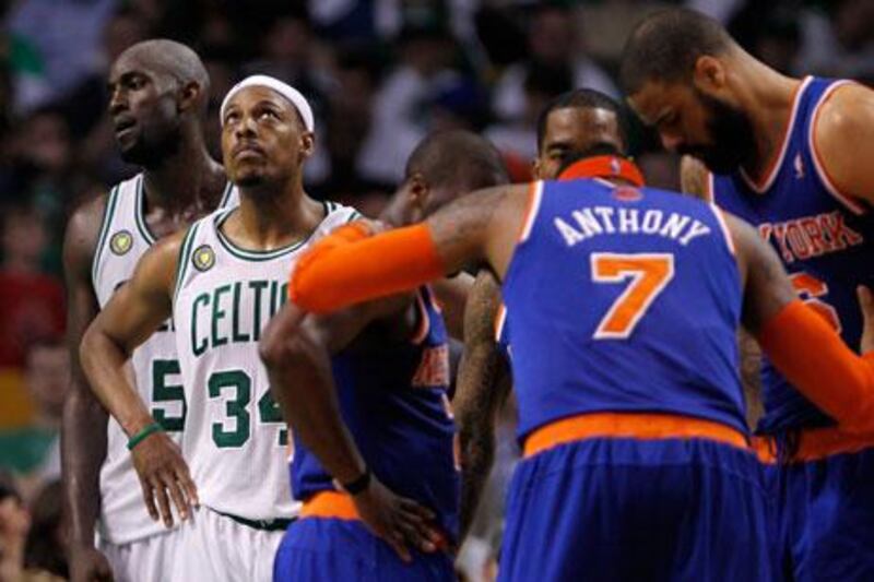 Kevin Garnett, left, and Paul Pierce seem to have taken the Celtics as far as they can go. Jessica Rinaldi / Reuters