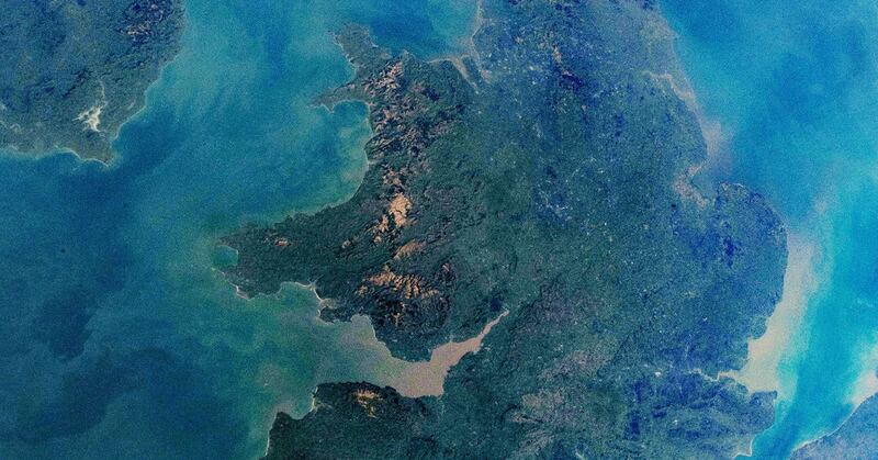 Wales, photographed by Nasa, wants to use the space industry to bring high-skilled jobs to the country. PA