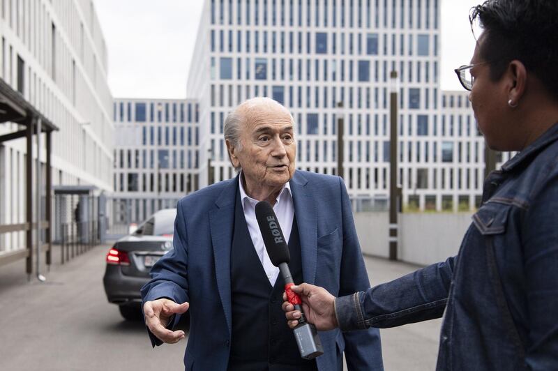Sepp Blatter faces interrogation from the Swiss public prosecutor as part of the proceedings opened in 2015 over a payment of 2 million Swiss francs to former Uefa president Michel Platini. EPA