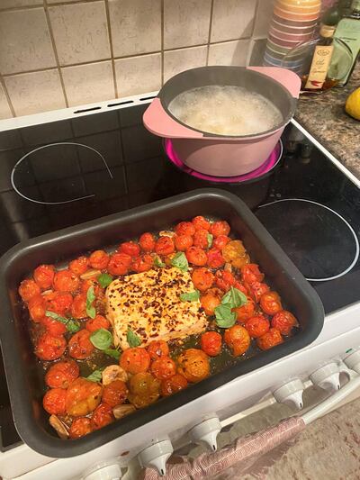 Boil the pasta while the feta and tomatoes are being baked. Farah Andrews / The National