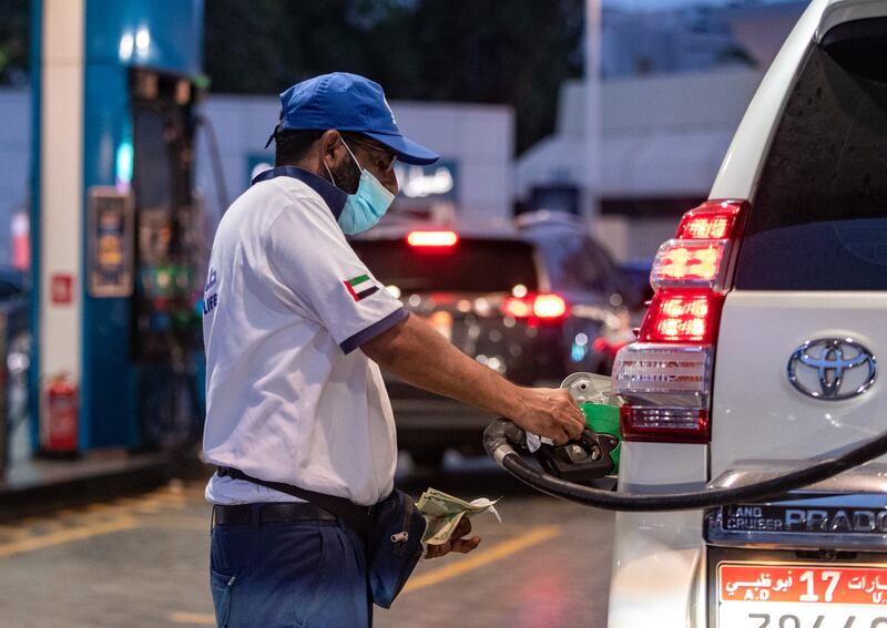 UAE petrol prices for October have been announced. Victor Besa / The National