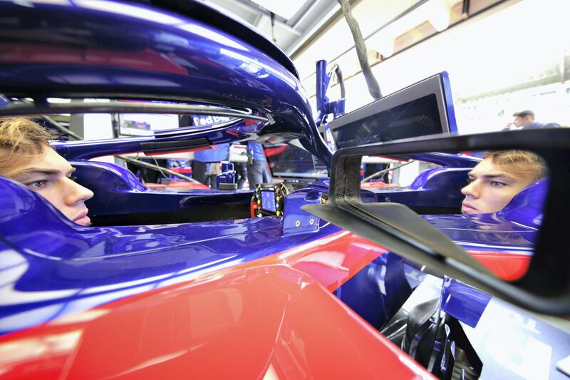 SAO PAULO, BRAZIL - NOVEMBER 09:  Pierre Gasly of France and Scuderia Toro Rosso prepares to drive in the garage during practice for the Formula One Grand Prix of Brazil at Autodromo Jose Carlos Pace on November 9, 2018 in Sao Paulo, Brazil.  (Photo by Peter Fox/Getty Images)