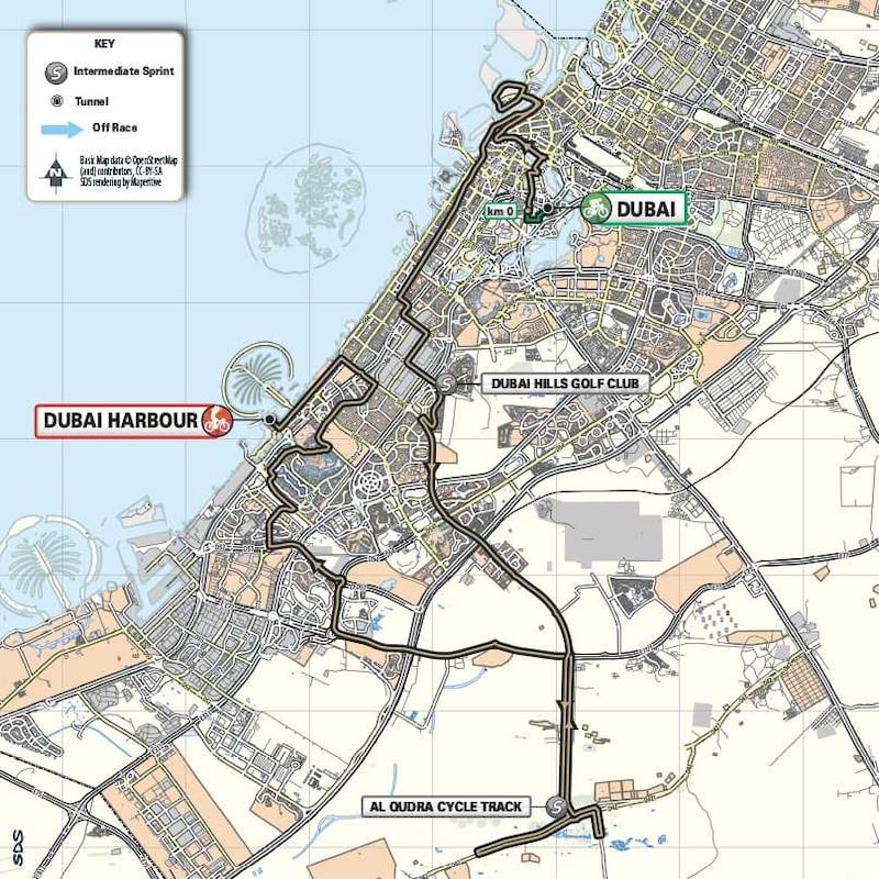 Stage 4: Dubai Stage (175km, Sprint) – Dubai Police Officer's Club to Dubai Harbour. Photo: UAE Tour