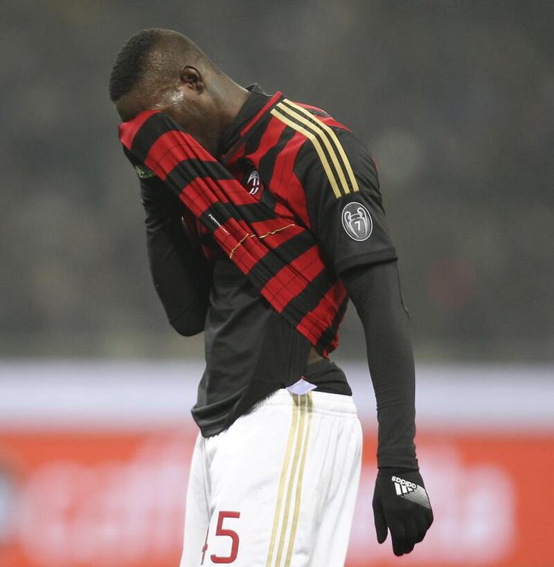 AC Milan are thirteenth in the table, 1-0 losers in the Milan derby on Sunday and site of a power struggle at boardroom level. Little has gone right for Mario Balotelli and the 2011 league champions this year. Antonio Calanni / AP Photo