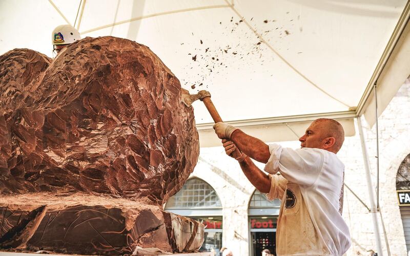 A chocolate sculpture at the 2017 event. Karen Righi