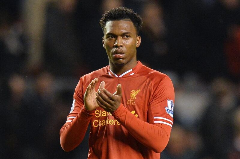 Daniel Sturridge scored 21 goals in 29 Premier League matches for Liverpool in the 2013/14 season. Paul Ellis / AFP