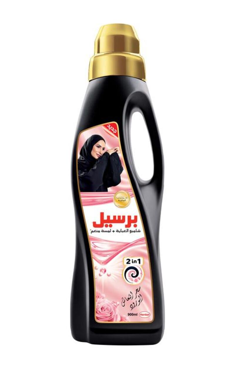 The new 2-in-1 Abaya Shampoo by Persil promises to maintain the "softness" and "blackness" of the garment. Courtesy of Persil 