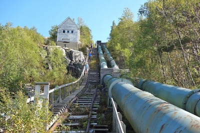 Florli 4444 in Norway is named after the number of steps it takes to reach the top. Photo: Florli