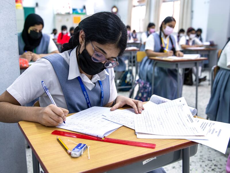 Teachers at the private, Indian-curriculum Catholic school believe low costs, strong values and solid education have kept them going strong for more than five decades. Victor Besa / The National