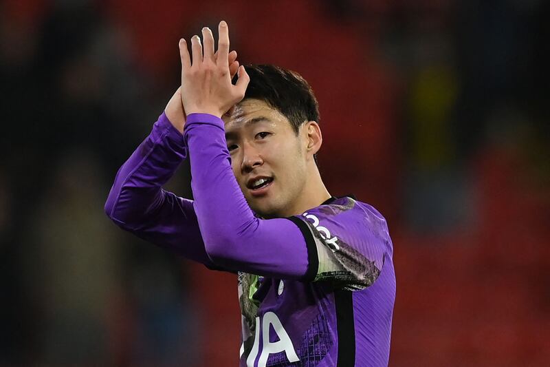 Tottenham Hotspur's South Korean striker Son Heung-min, £41.84m. AFP