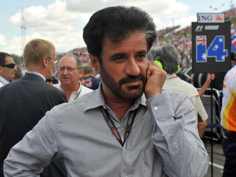 FIA Vice President for Sport, Mohammed Ben Sulayem, Mohammed bin Sulayem, stands on the grid prior to the Hungarian Formula One Grand Prix at the Hungaroring circuit near Budapest, Hungary, Sunday, July 26, 2009. (AP Photo/Gero Breloer) *** Local Caption ***  20090726bro204.jpg