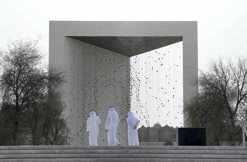 ABU DHABI , UNITED ARAB EMIRATES , APRIL 22   – 2018 :- View of The Founder’s Memorial which commemorates the late Sheikh Zayed bin Sultan Al Nahyan the founding father of the United Arab Emirates near the Emirates Palace after its opening for the general public today in Abu Dhabi. ( Pawan Singh / The National ) For News.
