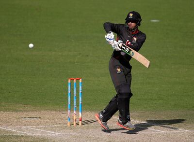DUBAI, UNITED ARAB EMIRATES - DECEMBER 05:  Rohan Mustafa  of UAE bats during the third match between United Arab Emirates and England Lions at Dubai Cricket Stadium on December 5, 2016 in Dubai, United Arab Emirates.  (Photo by Francois Nel/Getty Images)