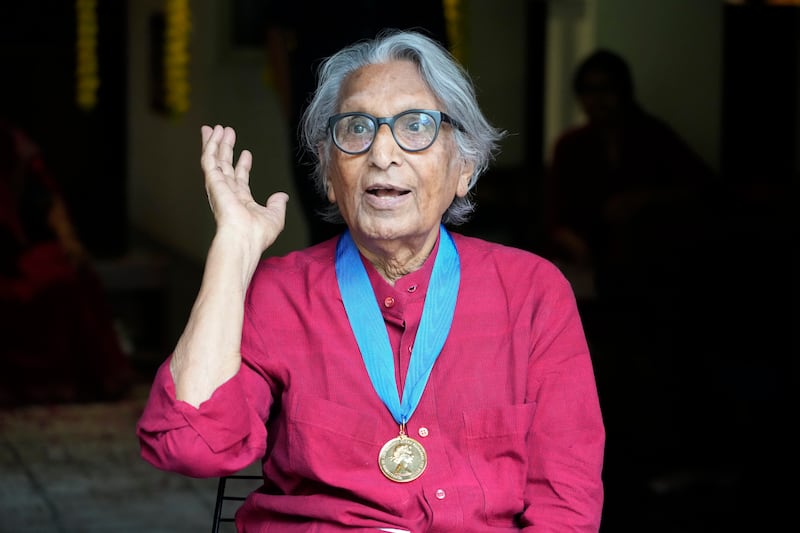 Balkrishna Doshi is best known for his dedication to providing affordable housing in his country. AP Photo / Ajit Solanki