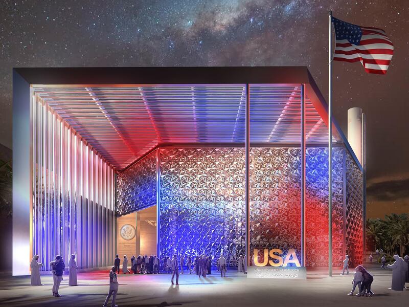 The new design for the US pavilion is significantly different from the original. Courtesy: US Embassy