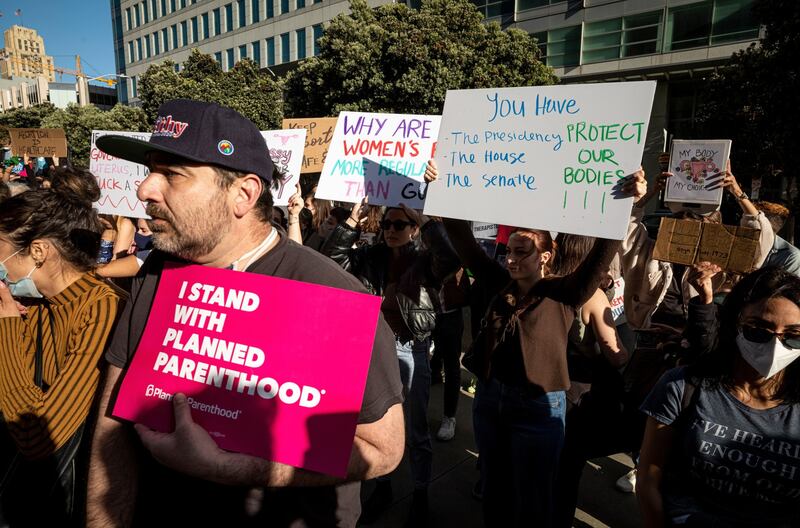 Demonstrators during an abortion-rights protest in San Francisco, California. Bloomberg