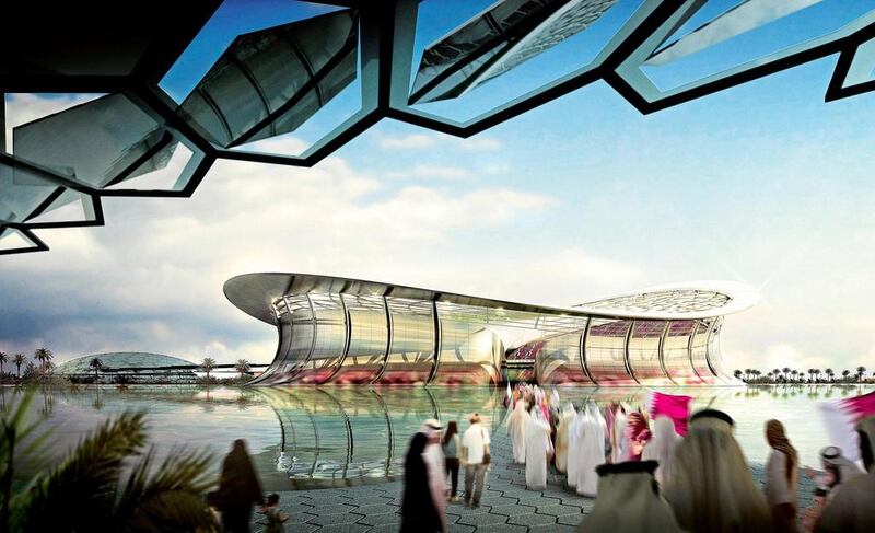 This image made available by the Qatar 2022 Fifa World Cup Bid Committee on December 6, 2010, of a general view of the proposed new Lusail Iconic Stadium in Lusail City, Qatar, venue of the Fifa 2022 World Cup tournament. EPA