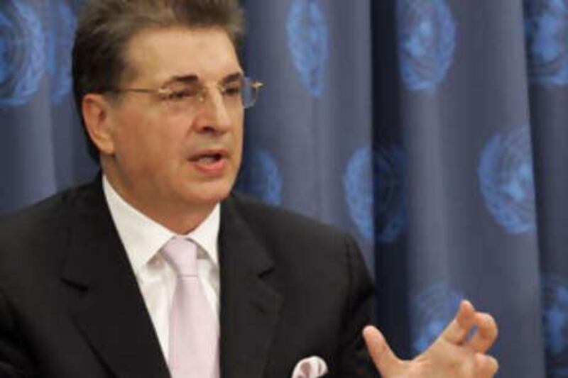 Srgjan Kerim (above), the UN General Assembly president, will meet with John Holmes, the UN humanitarian chief.