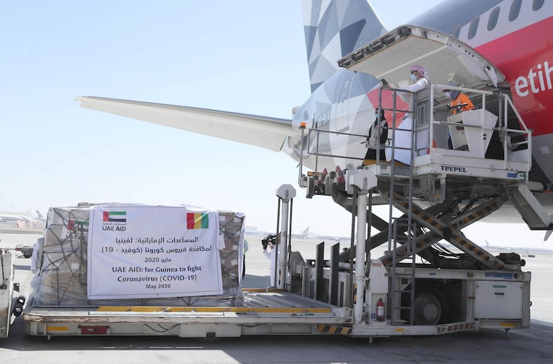 Seven tonnes of aid leaving for Guinea. WAM/Hazem Hussein